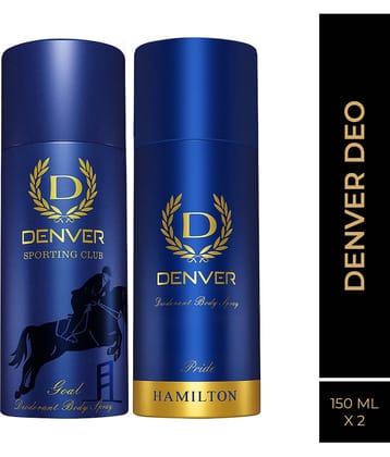 Denver Pride 150 ml & Sporting Club Goal 165 ml Deodorant Spray for Men 315 ml ( Pack of 2 )
