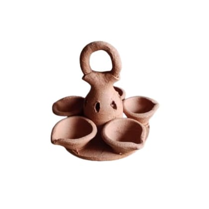 Handmade Clay Panchmukhi Diya
