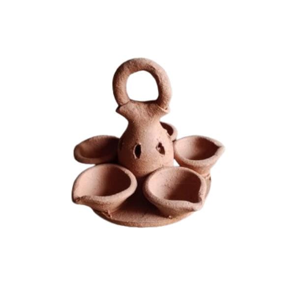 Handmade Clay Panchmukhi Diya