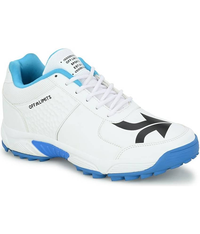 OFF LIMITS ESSEX White Cricket Shoes For Men