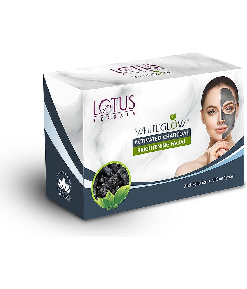 Lotus Herbals WhiteGlow Activated Charcoal Brightening 1 Facial Kit (47 g)