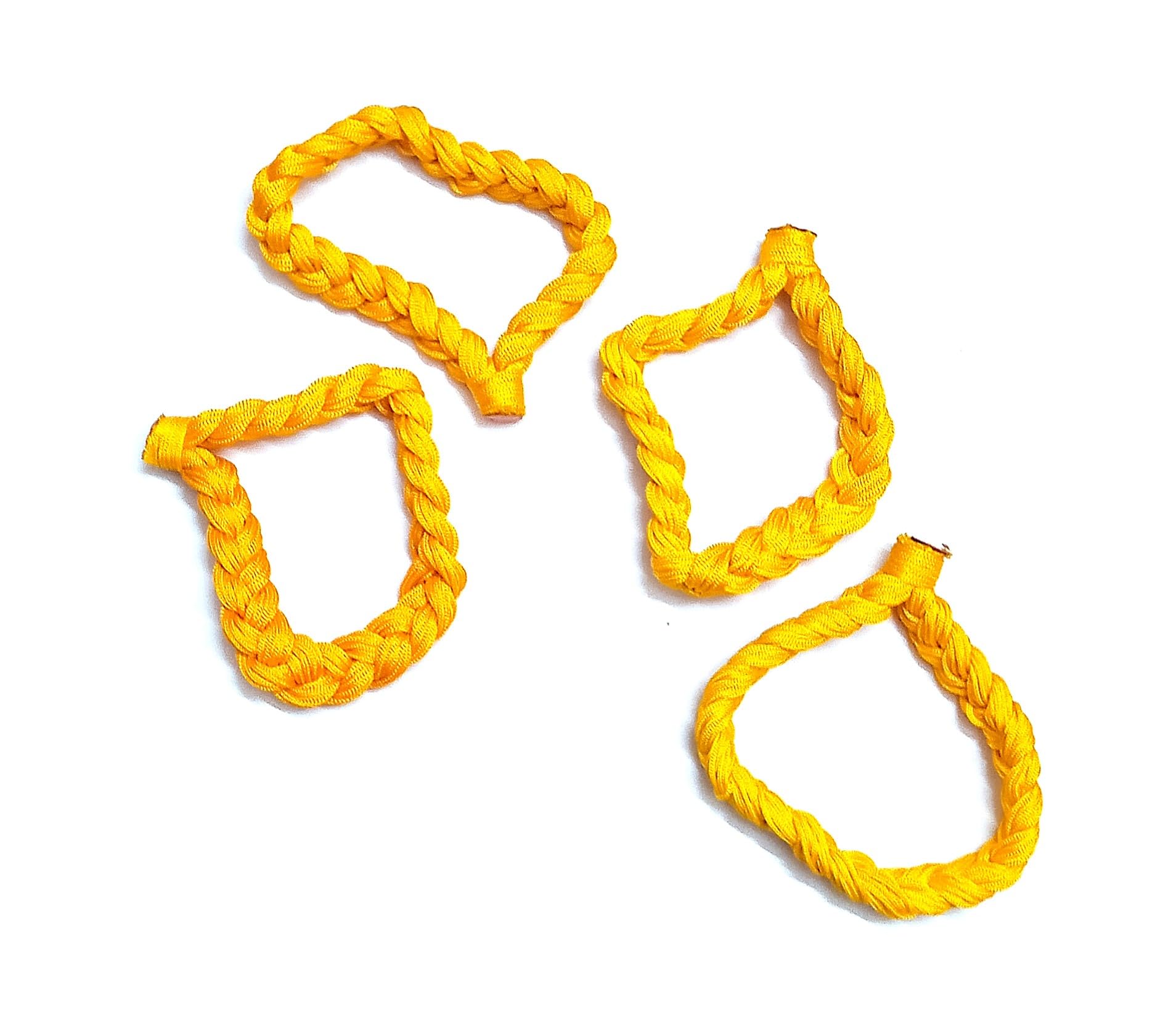 Nawani Handmade Yellow Dhaga Thread Bracelet For Men Girls And Boys Nazar Bracelets 4 Piece. Size Free