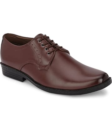 John Karsun Brown Men's Derby Formal Shoes