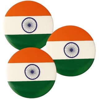 (Pack of 3) Indian Flag Lapel Pin Unisex Brooch Tiranga Badge For Shirts, T-Shirt, Saree and Coat (Multicolor) (Pack of 3) Indian Flag Lapel Pin Unisex Brooch Tiranga Badge For Shirts, T-Shirt, Saree and Coat (Multicolor)
