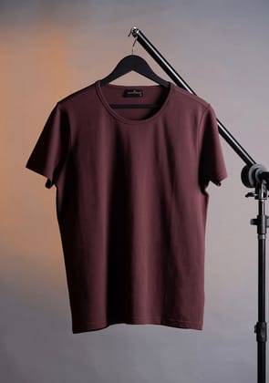 Piqué T-Shirt in Vineyard Wine-S · 38 - 39''
