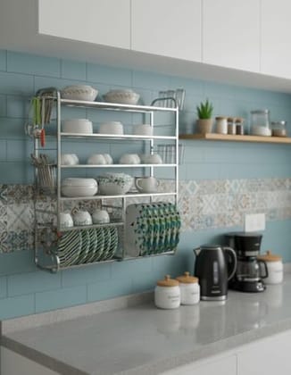 Homify Wall Mount 6 Shelf Kitchen Dish Rack
