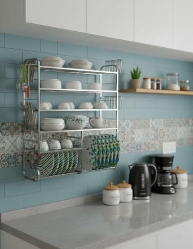 Homify Wall Mount 6 Shelf Kitchen Dish Rack