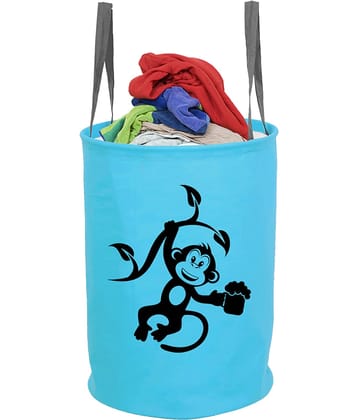 PrettyKrafts Folding Laundry Basket for Clothes with Handle, Toys Organiser, 45 Litre, (Pack of 1)
