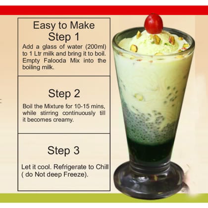 Brew Lab Kesar Pista Flavored Falooda | Instant Falooda Mix | Easy to Prepare | Ready to Eat 100 g