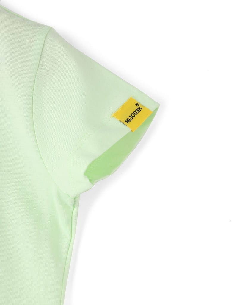 Premium Kids Girls T shirt Cotton Patina Green Giraffe 2025 at ShopCircuit | ONDC