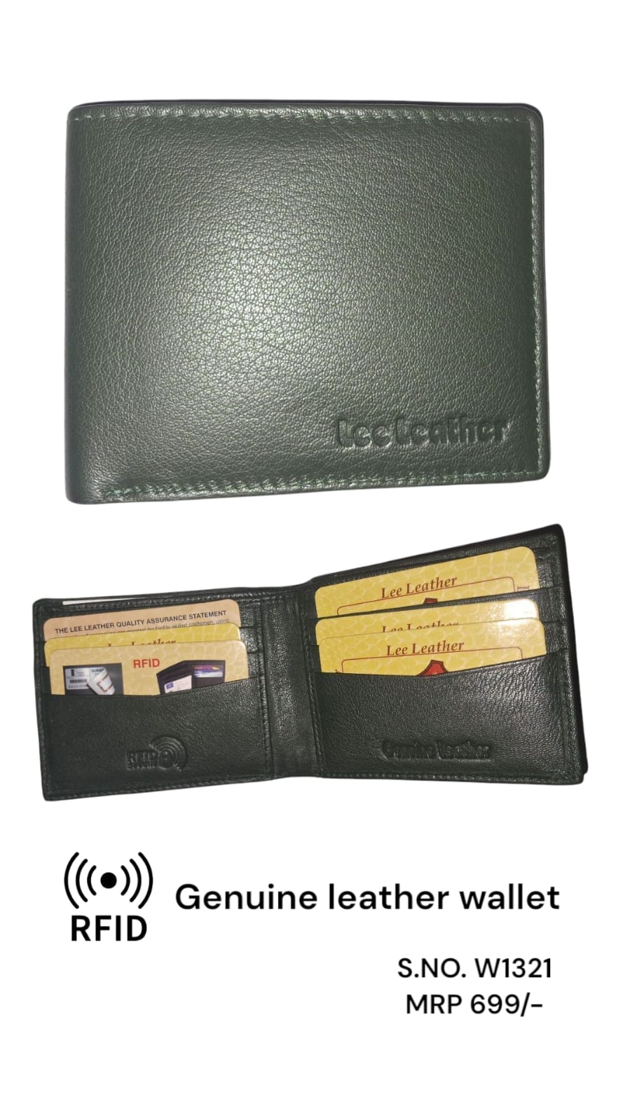 RFID Genuine leather wallet for men