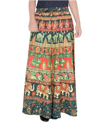 Sttoffa Cotton Wrap Skirt - Green