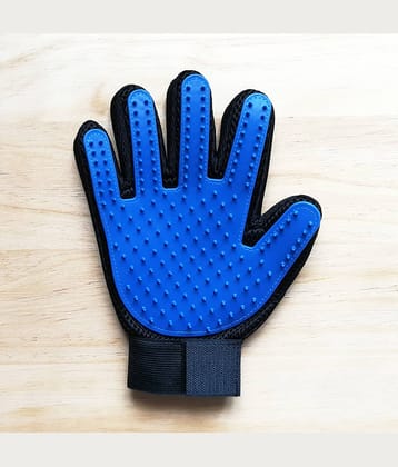 GNS PETS Blue Rubber Dog Large Bath Glove