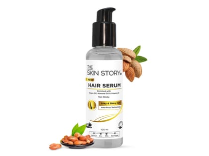 Anti Frizz Hair Serum With Vit E & Argan Oil, UV Protection, For Smooth & Shiny Hair (100 ML)