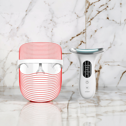 LED Face Mask & Skin Lift Device Combo LED Face Mask & Skin Lift Device Combo - Default Title