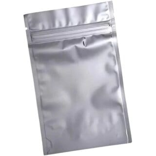 1014 Polyester Plain Silver Pouch Bag - 10 Pcs Pack