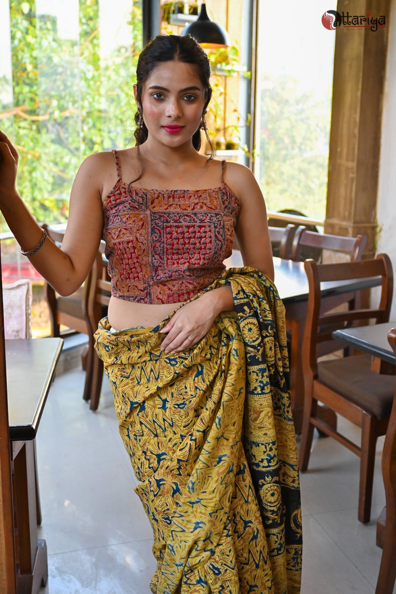 Rotten leaf blouse-L