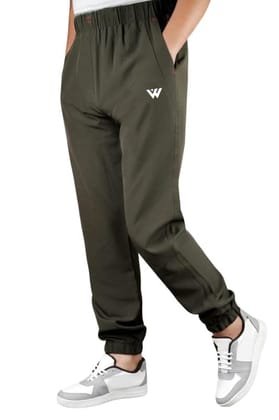 Men's Polyster Solid Track Pant-Lower (Dark Green, 2XL)-PID47673