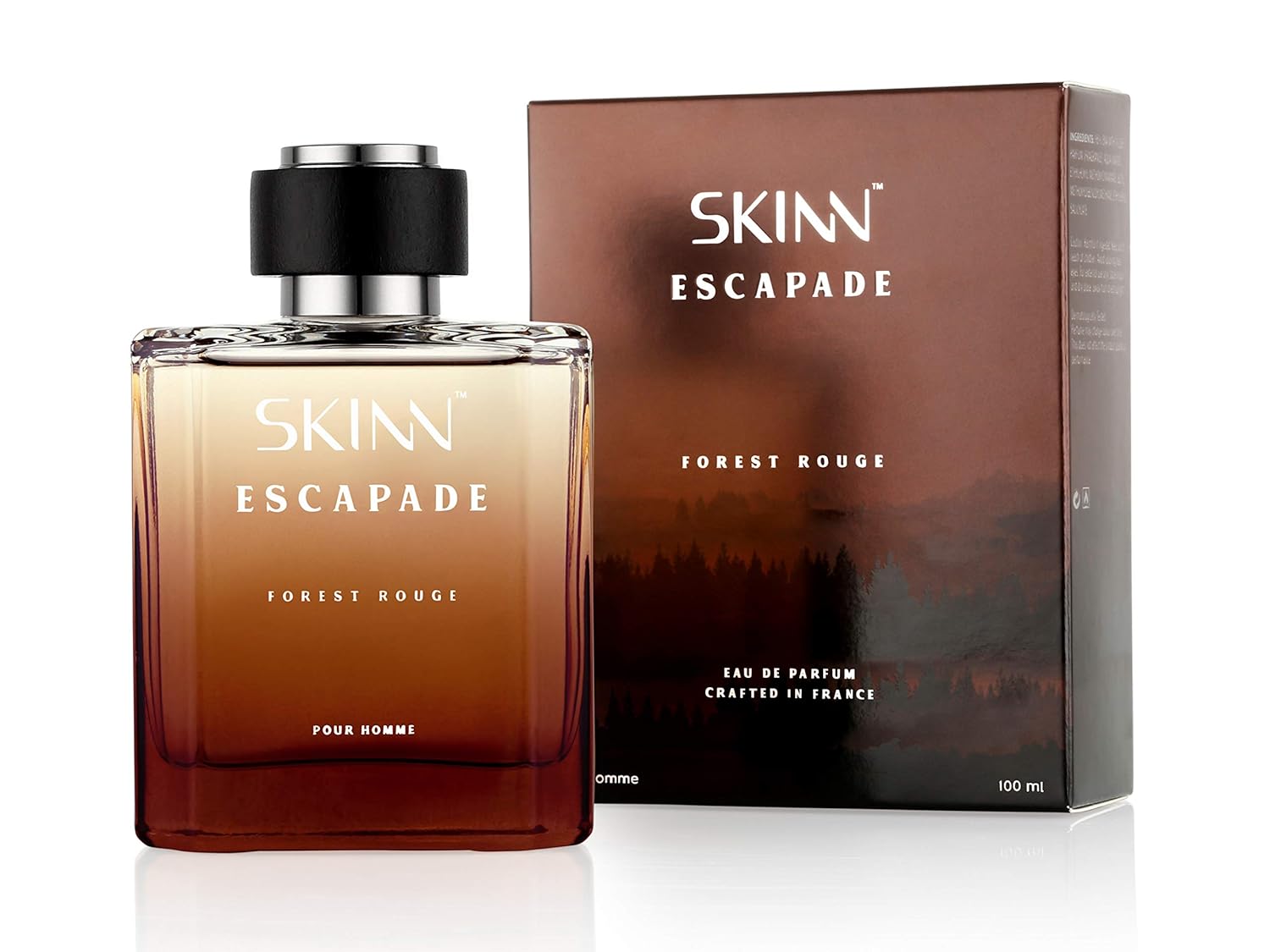 Skinn By Titan Escapade Forest Rouge Perfume | Perfume for Men | 100ml EDP | Long Lasting fragrance |Woody and Sandalwood Fragrance for Men | Premium fragrance for men