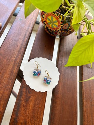 WATER-WAVE glass Earrings