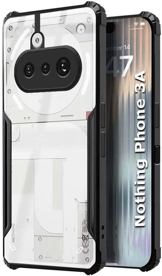 PLUGTECH Slim Shockproof Case | Matte Black Soft | Drop Protection | Precise Cutouts | Premium Mobile Cover for Nothing Phone (3a)