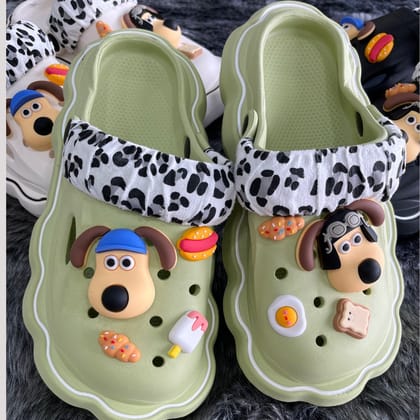 Green Foodie Doggie Clogs-36-37