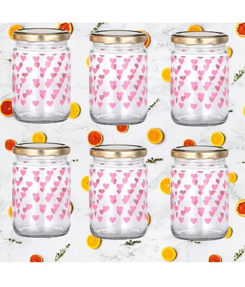 AFAST Glass Container Glass Transparent Utility Container ( Set of 6 )