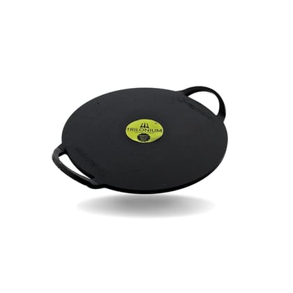 Trilonium Triple-Seasoned Iron Boulder Dosa Tawa 24 cms, 2.1 Kgs