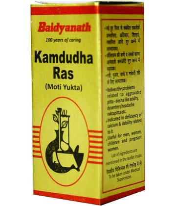Baidyanath Kamdudha Ras Moti Yukta - 25 Tablets (Pack of 4)