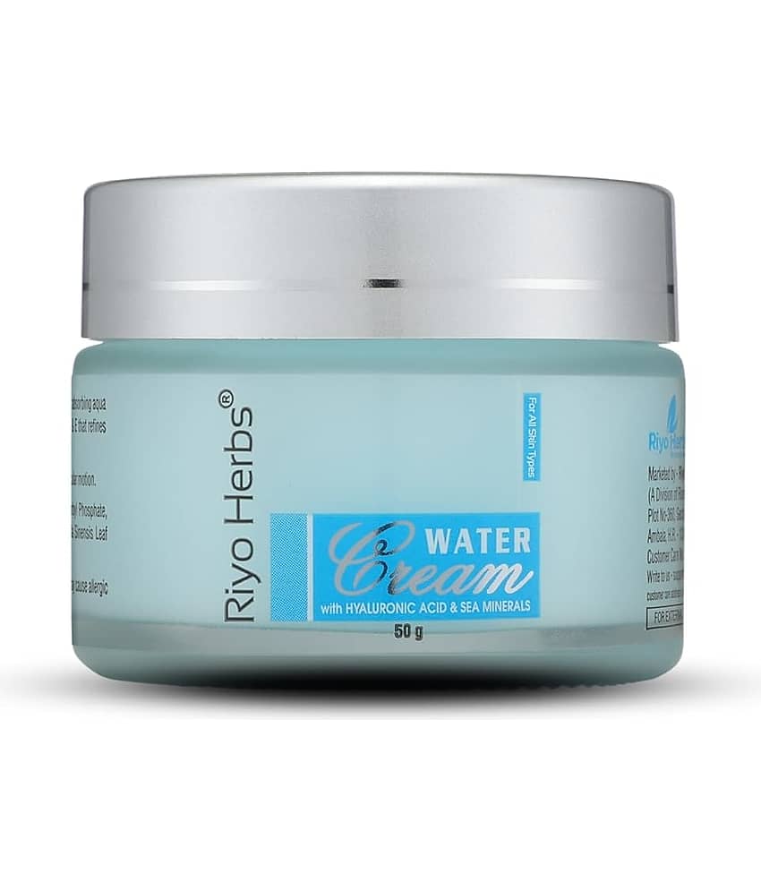 Riyo Herbs Water Cream | With Vitamin E, Hyaluronic Acid & Aloe Vera Extracts - 50gm