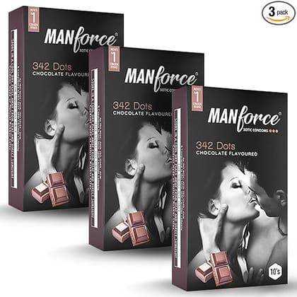 MANFORCE Wild 3 in 1s Chocolate Flavoured Condom (Set of 3 30 Sheets)
