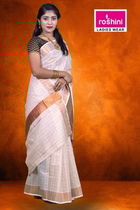 KS-1310 COPPER TISSUE SAREE 6.25 MTR