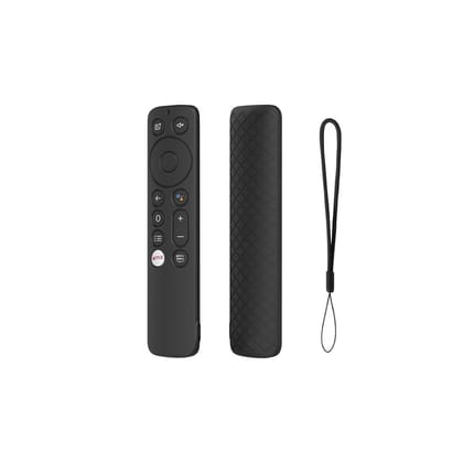 Flymaster Silicone TV Remote Cover for OnePlus TV Remote RC-005A Q Series/U Series Smart TV Q2 Pro with Lanyard  C-Black (Remote Not Included).