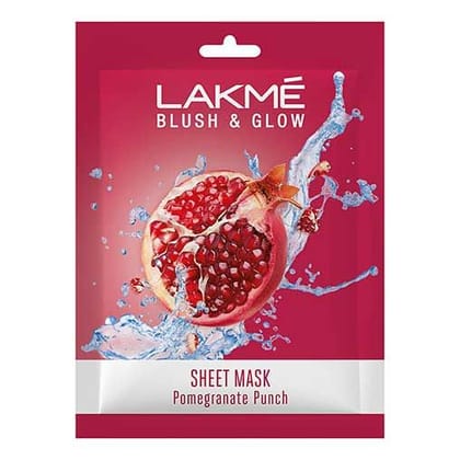 Lakme Blush & Glow Pomegranate Punch Sheet Mask, 25 ml	