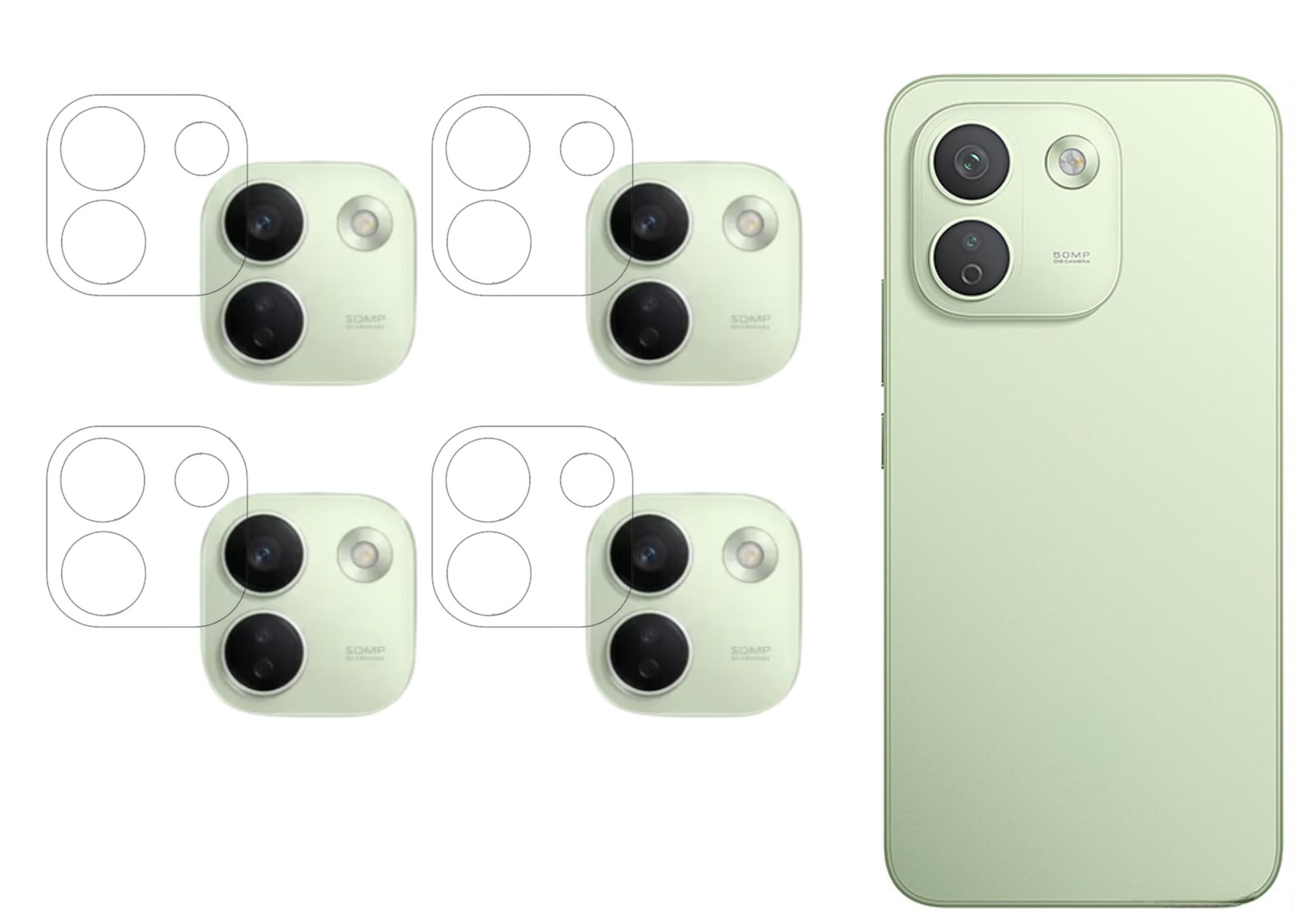 ISAAK Back Camera Lens Protector compatible for Redmi Note 17 Pro Max 5G (Pack of 4)