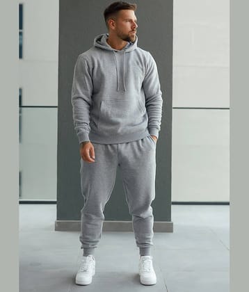 Forbro Grey Cotton Blend Regular Fit Men's Tracksuit ( Pack of 1 )