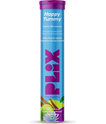 The Plant Fix Plix Happy Tummy + PreProbiotics With Clinically Studied BC30(15 Tablets)