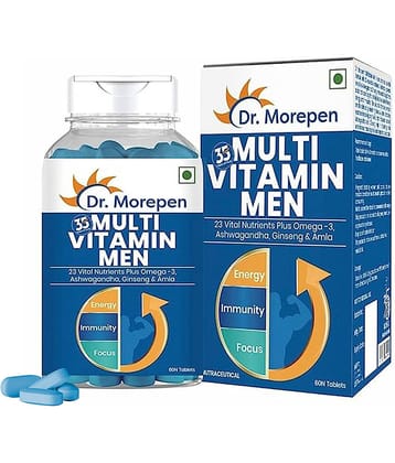 Dr. Morepen Multivitamin for Men with Omega3, Ashwagandha, Ginseng & Amla (60 Tablets )