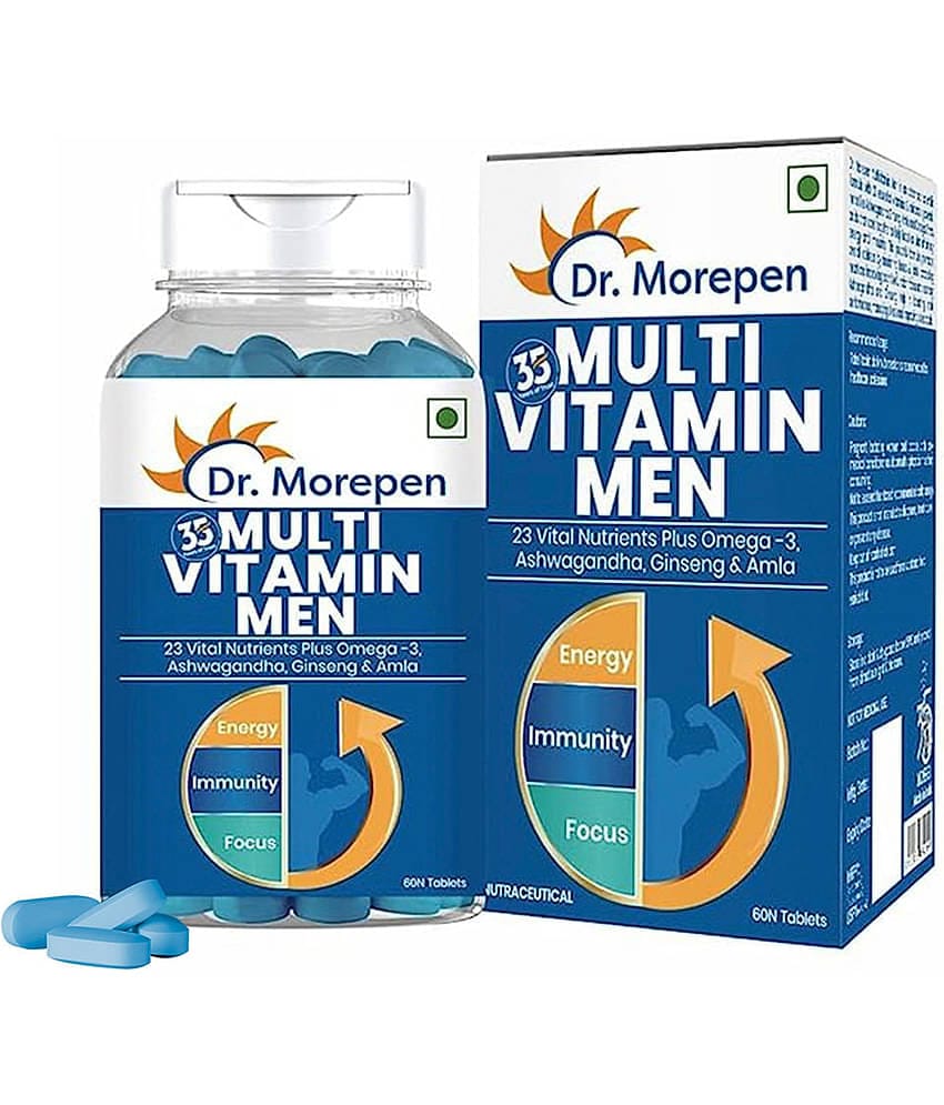 Dr. Morepen Multivitamin for Men with Omega3, Ashwagandha, Ginseng & Amla (60 Tablets )