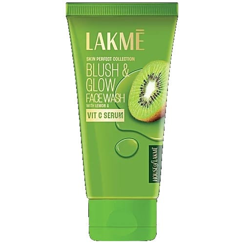 Lakme Blush & Glow Refreshing Kiwi Facewash, With Vitamin C Serum, 100 g