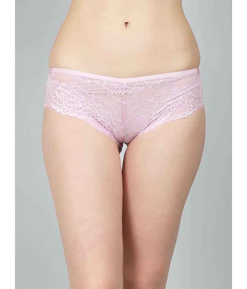 N-Gal Nylon Self Design Women's Cheekies ( Coral ) NTPN03