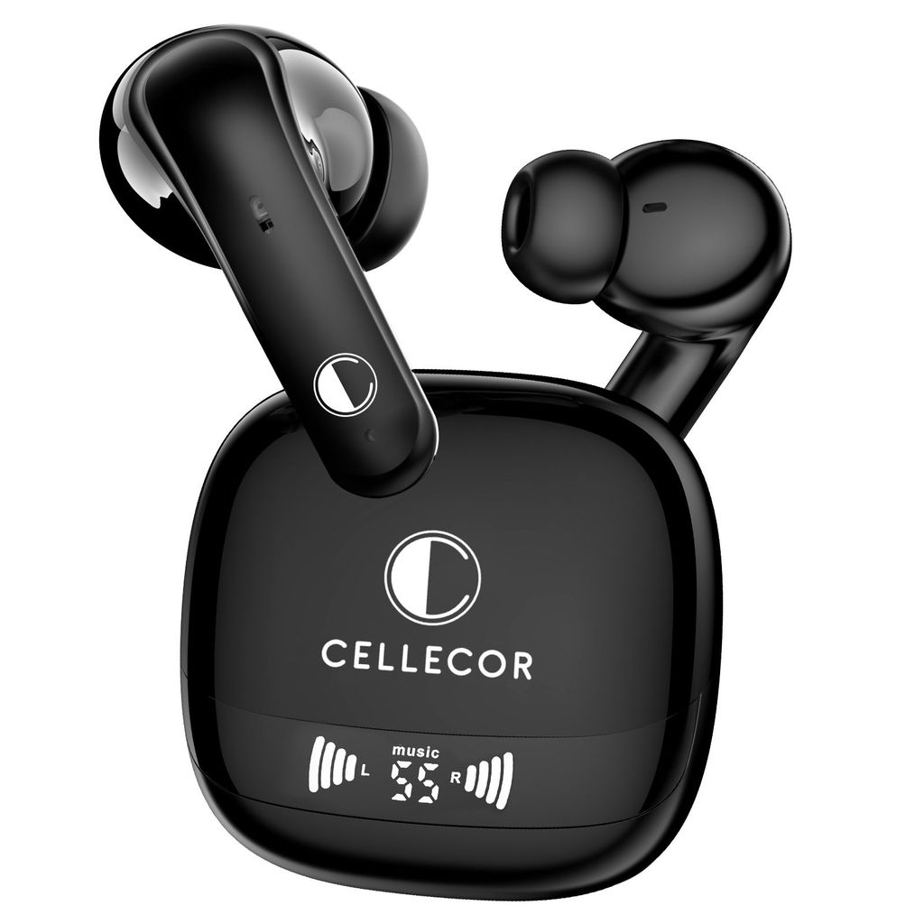 Cellecor BroPods C107 GLOSS TWS with 40H Playtime, ENC, 5.1v BT, 50ms Low Latency Gaming Bluetooth-Black