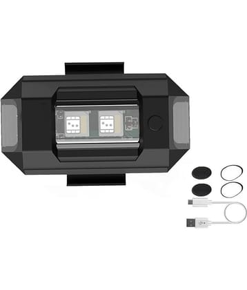 Helmet Night Lights 7 Colors Multicolor Led Light with USB Rechargeable Multipurpose IP67 Waterproof for Motorbike, Helmet, Pack of 1