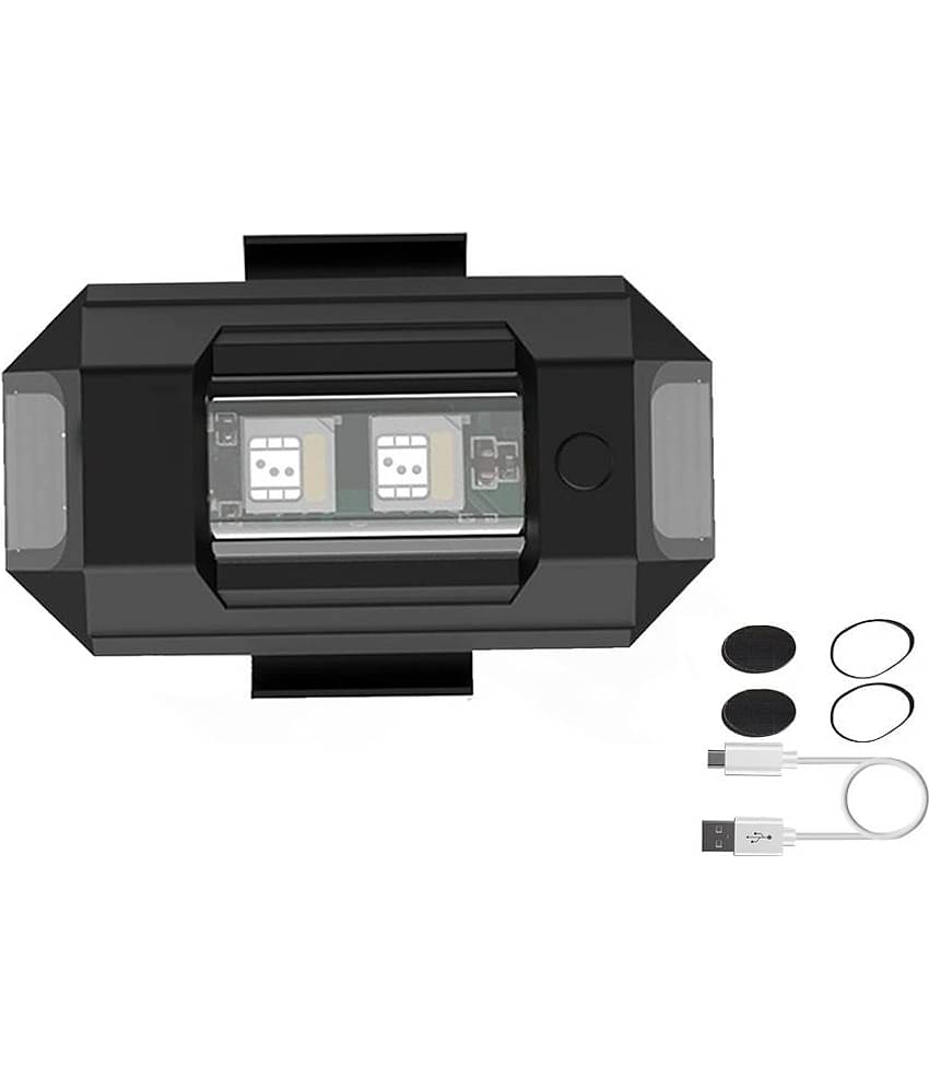 Helmet Night Lights 7 Colors Multicolor Led Light with USB Rechargeable Multipurpose IP67 Waterproof for Motorbike, Helmet, Pack of 1