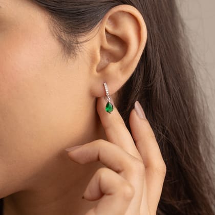 Simple Drop Hoops - Green