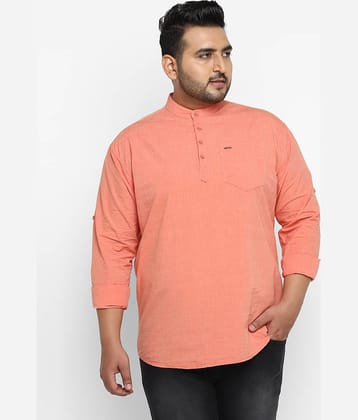Urbano Plus 100 Percent Cotton Orange Shirt