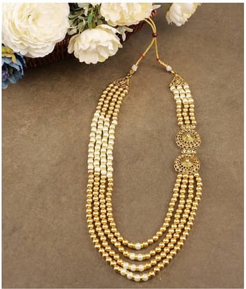 Pearl beads Dulha groom sherwani Necklace/Moti Mala for Men for wedding | Exquisite Groom Mala | Perfect for Grooms