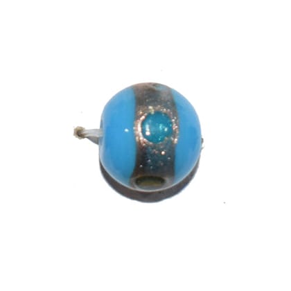 Beadwaala Handmade Fancy Lampwork Glass Beads For Jewelry Making. (Round) SFL-110-Per Packet 25 Pcs / 12 MM
