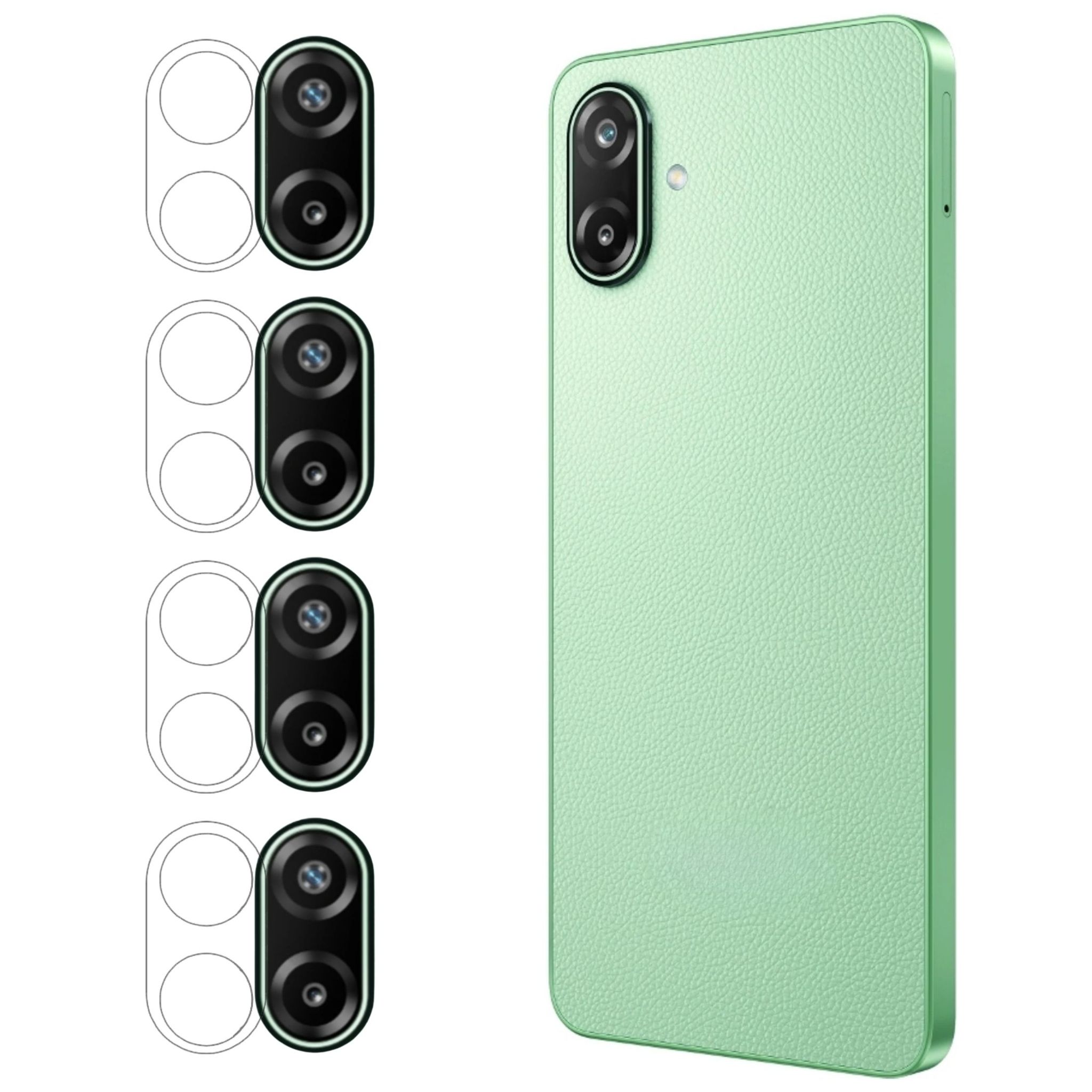 ISAAK Back Camera Lens Protector compatible for Samsung Galaxy F70e 5G|Samsung Galaxy A07 5G (Pack of 4)
