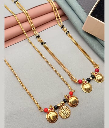 SHANKHRAJ MA LL Golden Mangalsutra ( Pack of 1 )